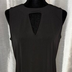 MICHAEL Michael Kors Black Keyhole Sleeveless Blouse Women’s L Gold Detail